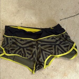 Stylish Black and Yellow Women's Shorts